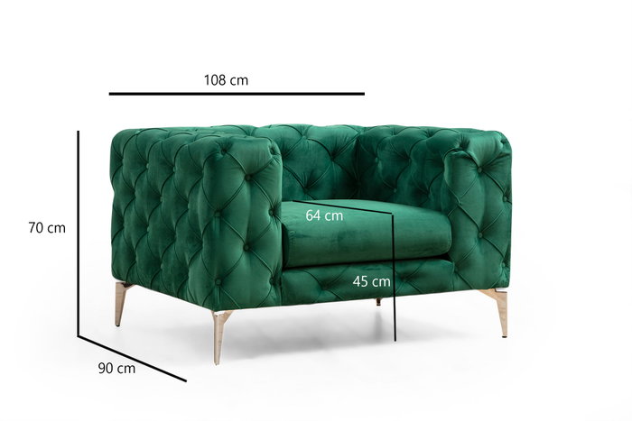 Atelier Del Sofa Como - Sillón orejero Verde Atelier Del Sofa Como - Sillón orejero Verde